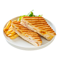 Egg Sandwich with French Fries